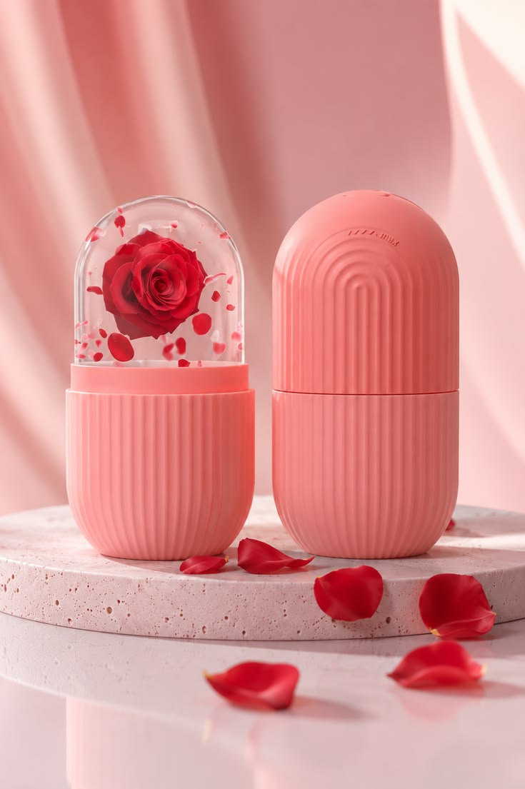 Silicone Ice Cube Roller Massager for Face